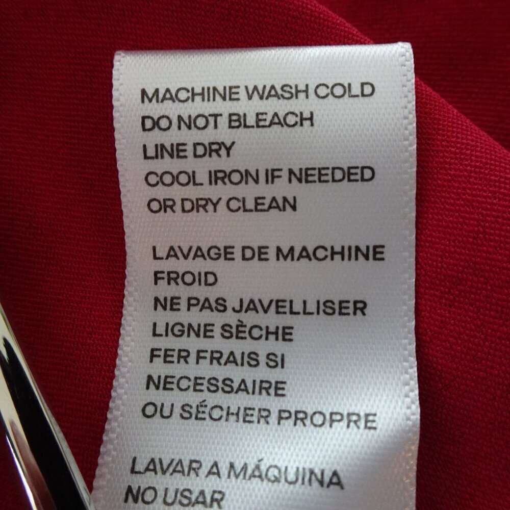 Good American V-Neck Top Women's Size 2XL Pink Satin Wrap Long Sleeve - Picture 11 of 11